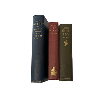 Music History 3 Book Lot 1907 Pratt 1st Ed Lavignac Upton Study Vintage