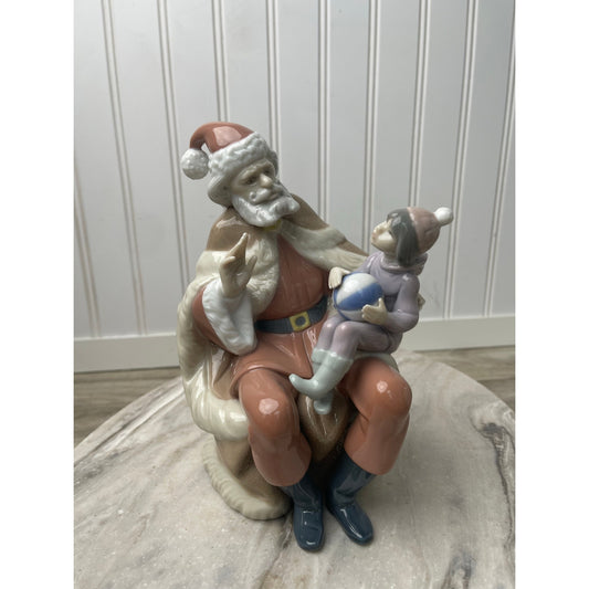 Lladró 5711 A Christmas Wish Santa Claus Figurine 7.5" Retired 1990 w/ Box Mint