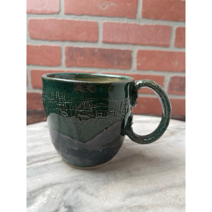 Mug, Emerald Green Studio Pottery Signed