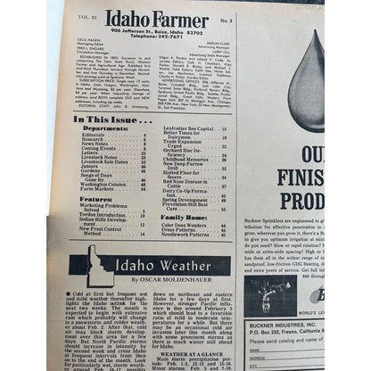 Magazines Idaho Farmer 1967 Lot of 4 Agriculture Ad Tractor History Ephemera VTG