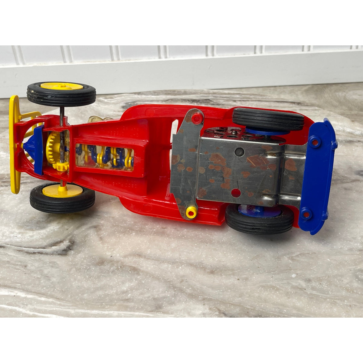Nosco Vizy Vee 8 Visible V8 Engine Friction Race Car 1950s Red No 6564  Vintage