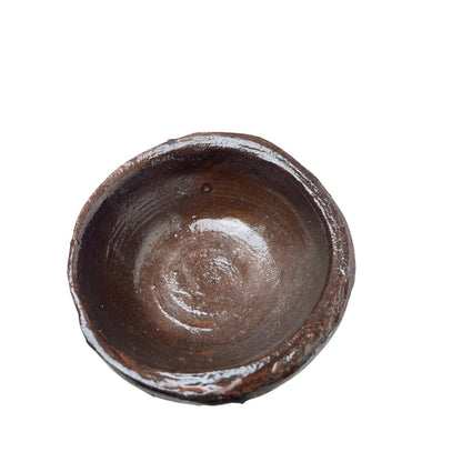 CUP Studio Pottery Signed Brown Stoneware Earthy Wabi Sabi  Rustic Boho VTG