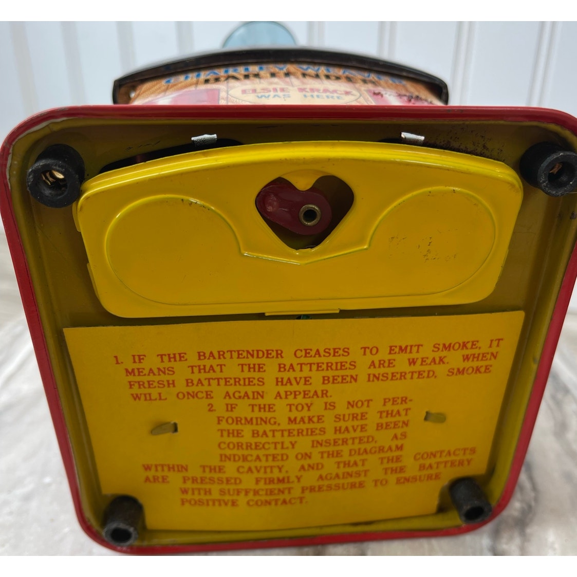 Toy Rosko Charley Weaver Bartender Battery Op Toy Original Box 1960s Vintage