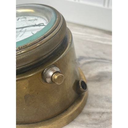 8-Day Bezel Wind Dash Clock Brass Up/Down Indicator Works Vintage 1920s