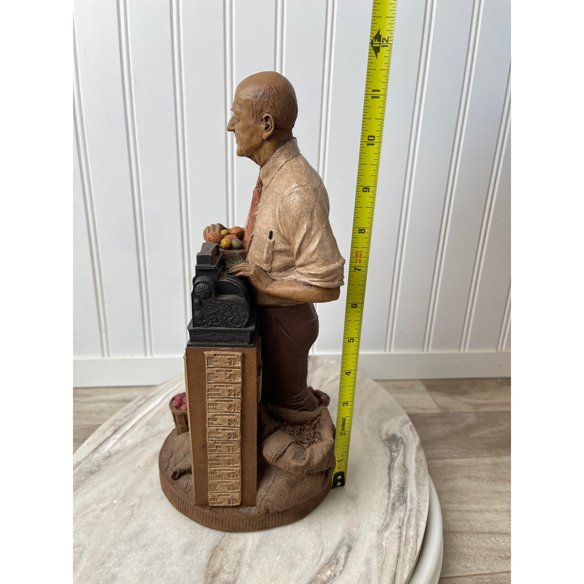 Tom Clark Mr. Jim Grocer Figurine 1992 Cairn Studio Retired Signed Vintage 12"