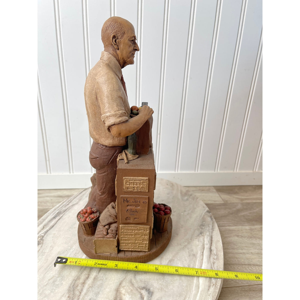 Tom Clark Mr. Jim Grocer Figurine 1992 Cairn Studio Retired Signed Vintage 12"