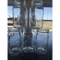Ball Sculptured Glass Fruit Mason Jars 24 oz Clear Wide Regular Mouth 5pc Vintage