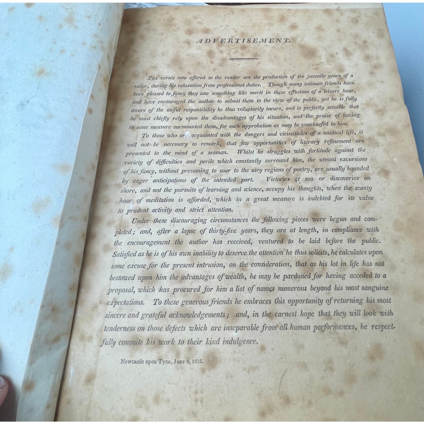 George Marshall Epistles in Verse Wood Engravings 1812 Newcastle Binding Antique