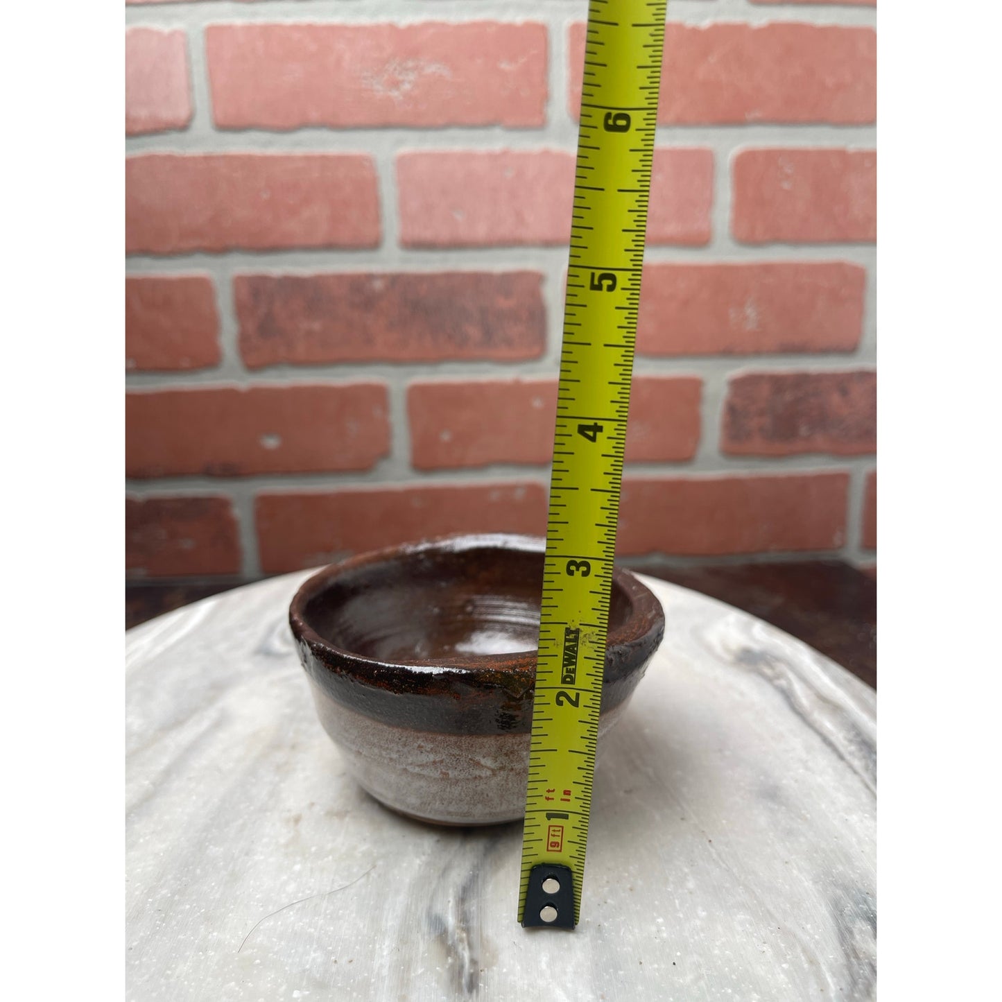 CUP Studio Pottery Signed Brown Stoneware Earthy Wabi Sabi  Rustic Boho VTG