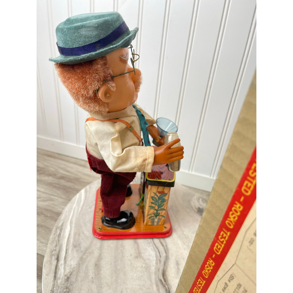 Toy Rosko Charley Weaver Bartender Battery Op Toy Original Box 1960s Vintage