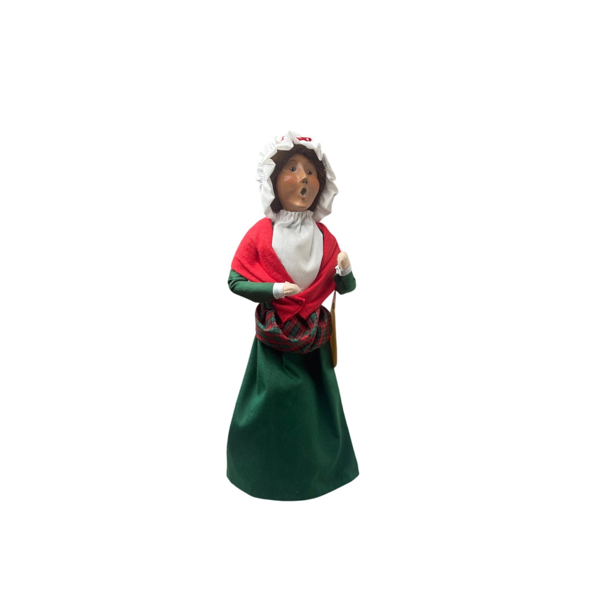 Byers Choice Mrs Cratchit Second Edition Caroler Doll Green Red Vintage 1996