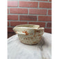 Bowl - Pink White Speckled, Studio Pottery Heart Shape Dimpled Texture, Vintage