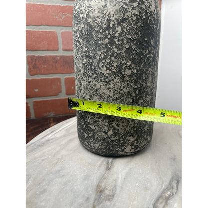 Bottle Vase, Heavy Ceramic Texture, Rustic Farmhouse, Distressed Stone Look