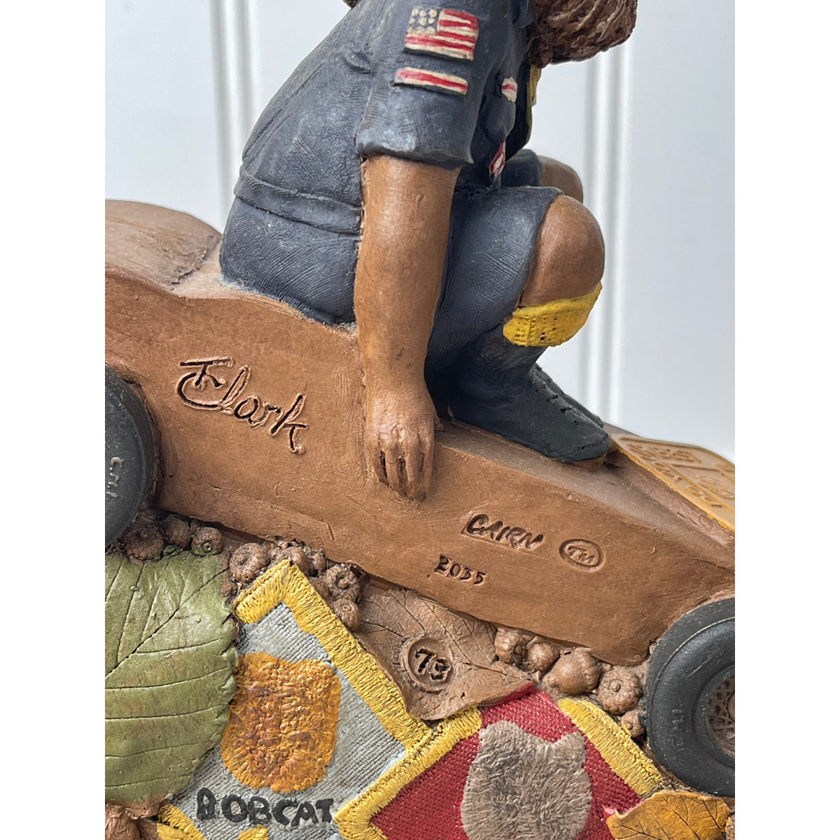 Tom Clark Cub Scout Gnome 2035 Pinewood Derby Signed Vintage 1990 Cairn Studio