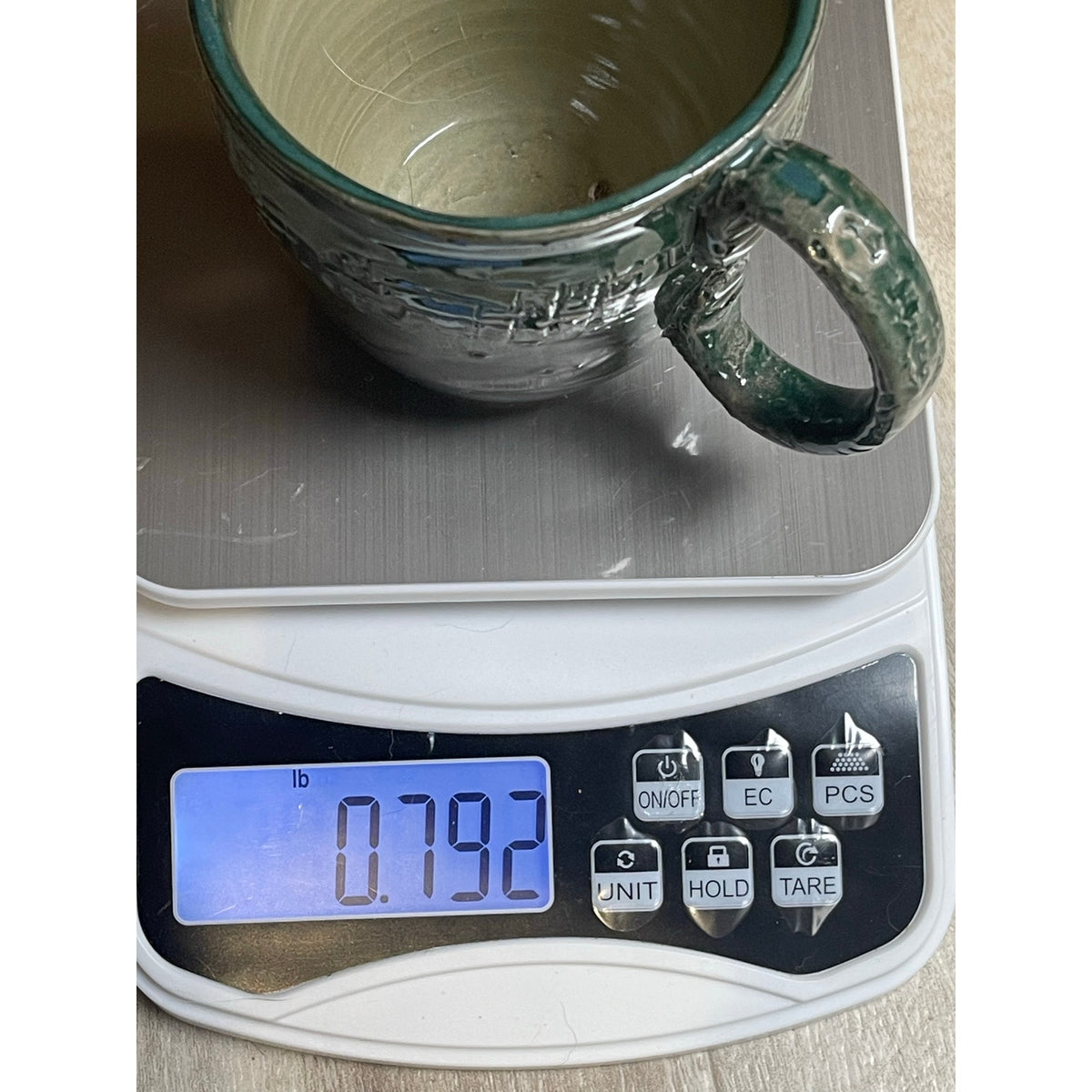 Mug, Emerald Green Studio Pottery Signed