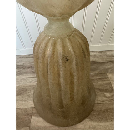 Murano Vase Glass Trumpet Fluted Aventurine 14.5x9.5 Vintage