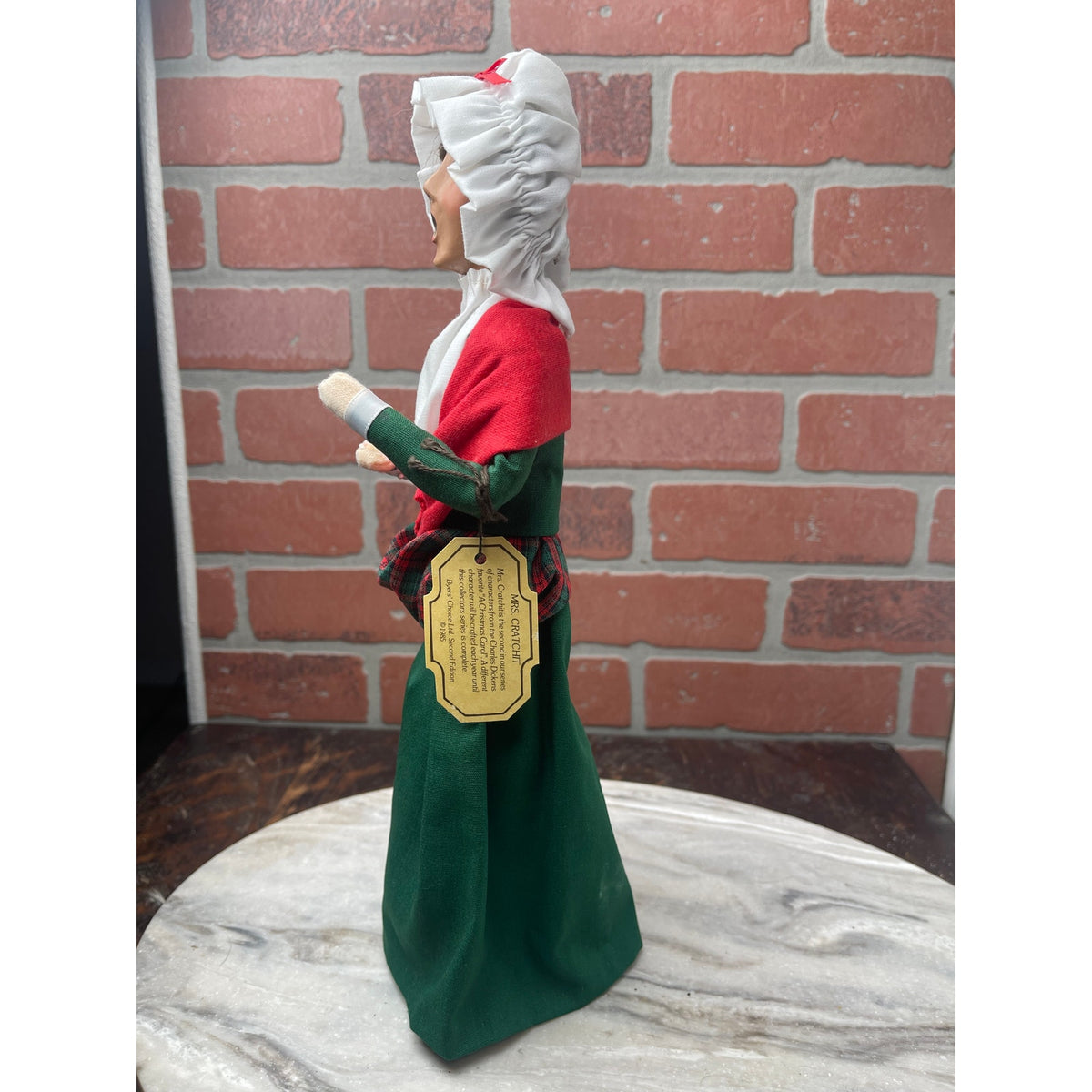 Byers Choice Mrs Cratchit Second Edition Caroler Doll Green Red Vintage 1996