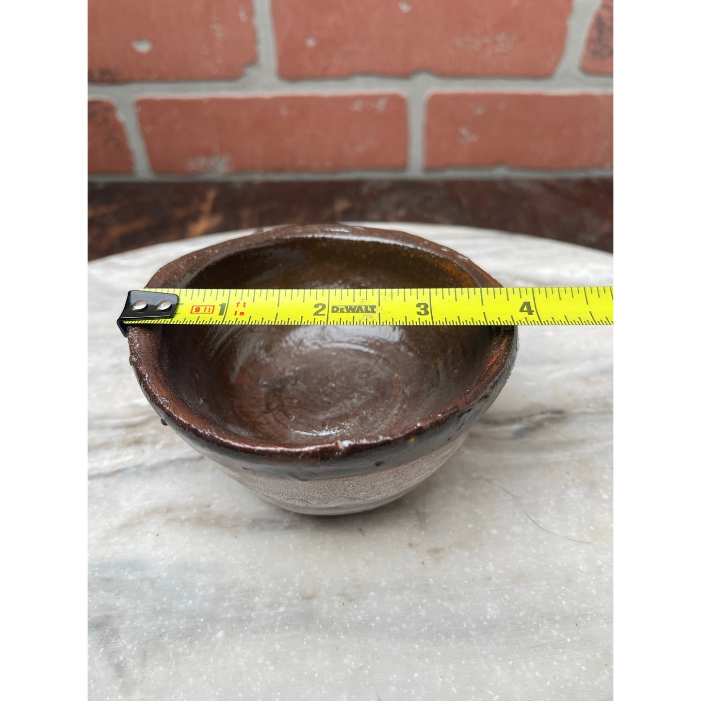 CUP Studio Pottery Signed Brown Stoneware Earthy Wabi Sabi  Rustic Boho VTG