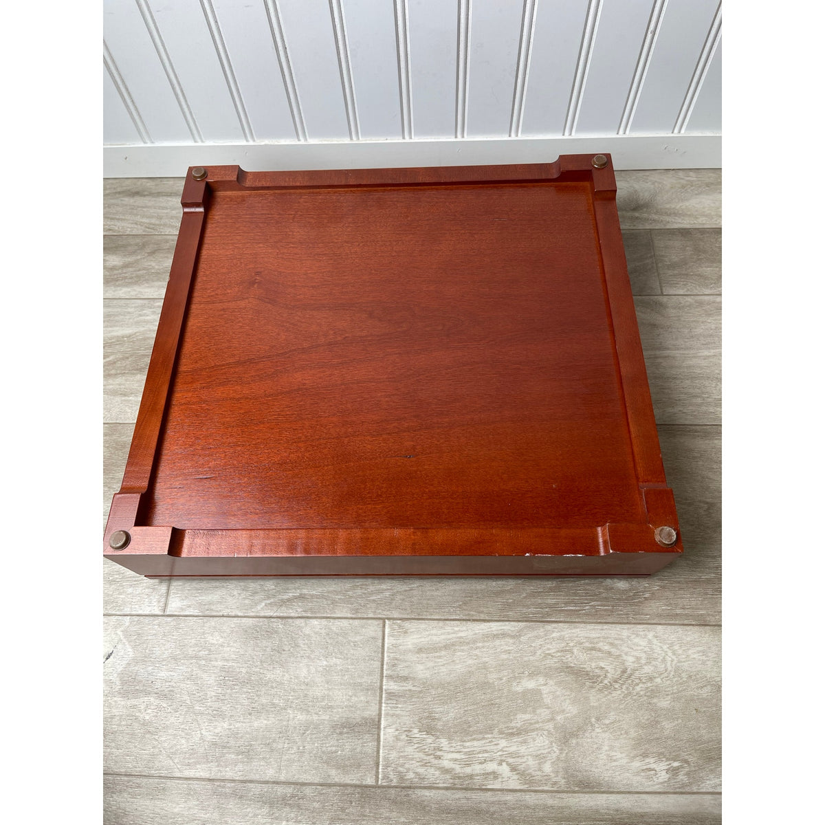 Coin Display Box US Mint Olympic Wood  Great Seal Eagle 2-Tray Mahogany VTG Case