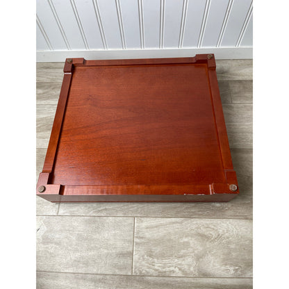 Coin Display Box US Mint Olympic Wood  Great Seal Eagle 2-Tray Mahogany VTG Case