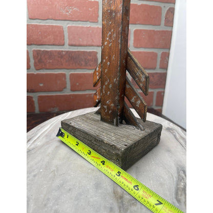 Candle Holder 12" Wood Metal Arrow Chevron Taper/Pillar Tall Hobby Lobby Rustic