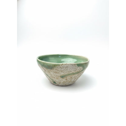 Bowl Studio Pottery Serotonin Molecule Mark Green Celadon Speckled Stoneware 6"
