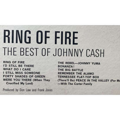 JOHNNY CASH Ring of Fire The Best Of 1963 Columbia LP CL 2055 Mono Vinyl VG