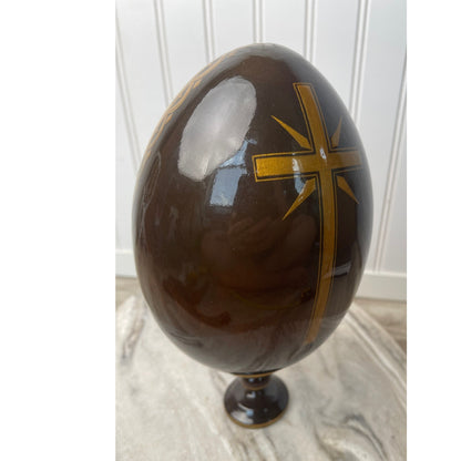 Egg Kholuy Style Russian Lacquer Flight into Egypt Ryabov 10" Post-Soviet Era