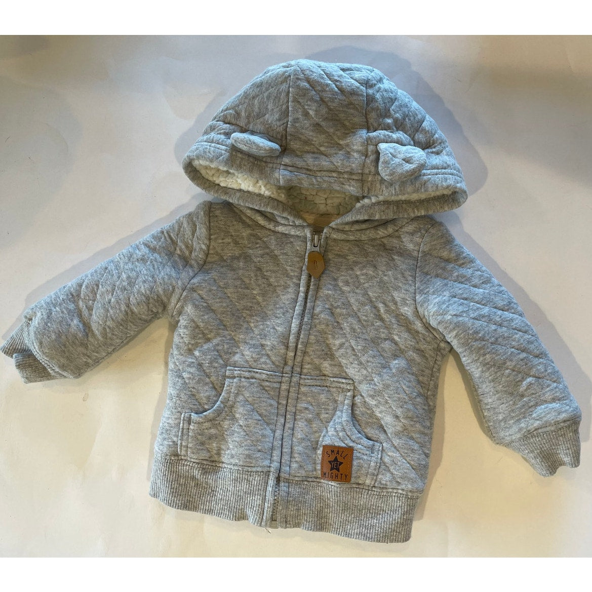 Mac & Moon Carter’s Lot 3 Baby Boy Hoodies Green Dino Quilted Moose 0-3M