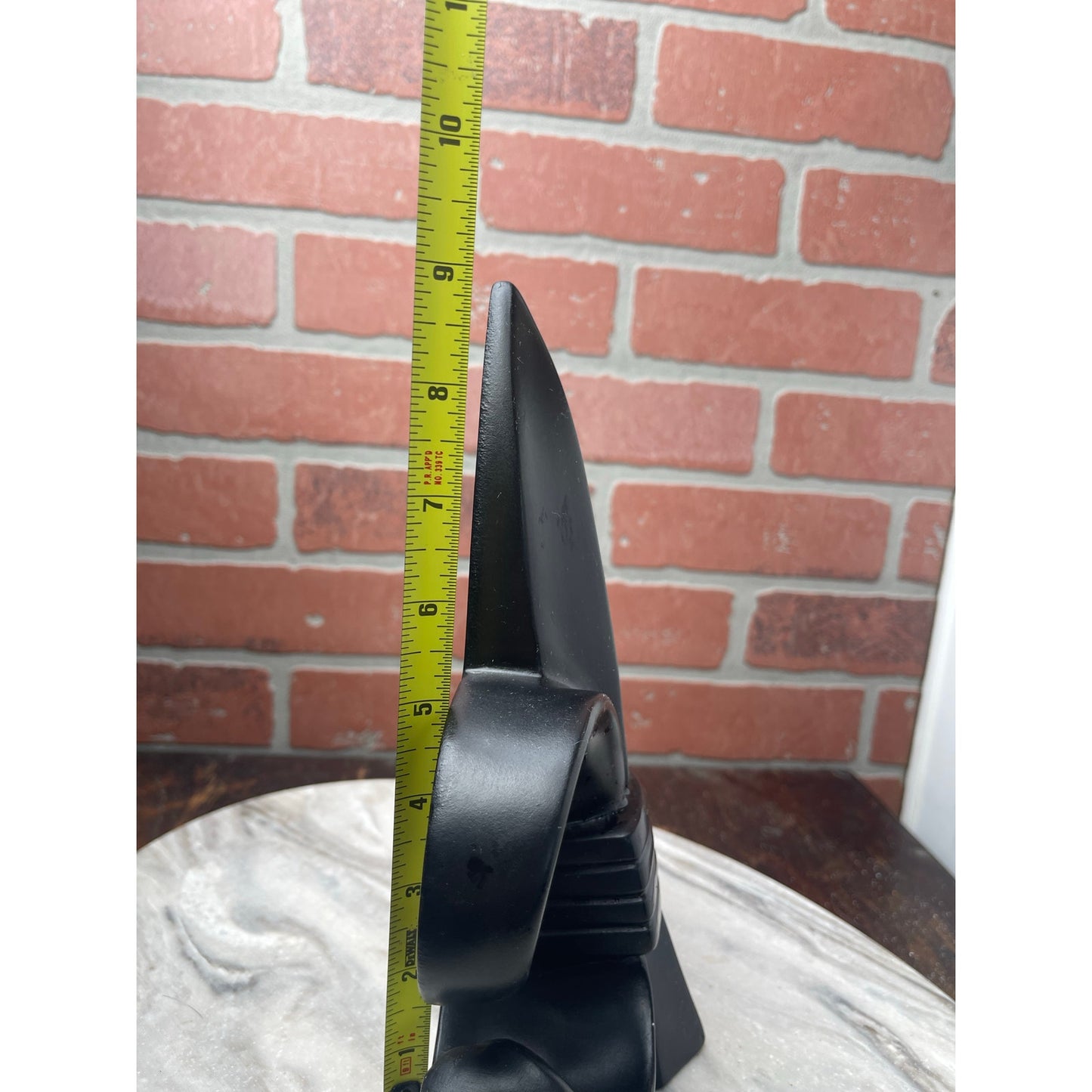 Fleur De Lis Heavy Ceramic Statue Matte Black New Orleans NOLA VTG MCM