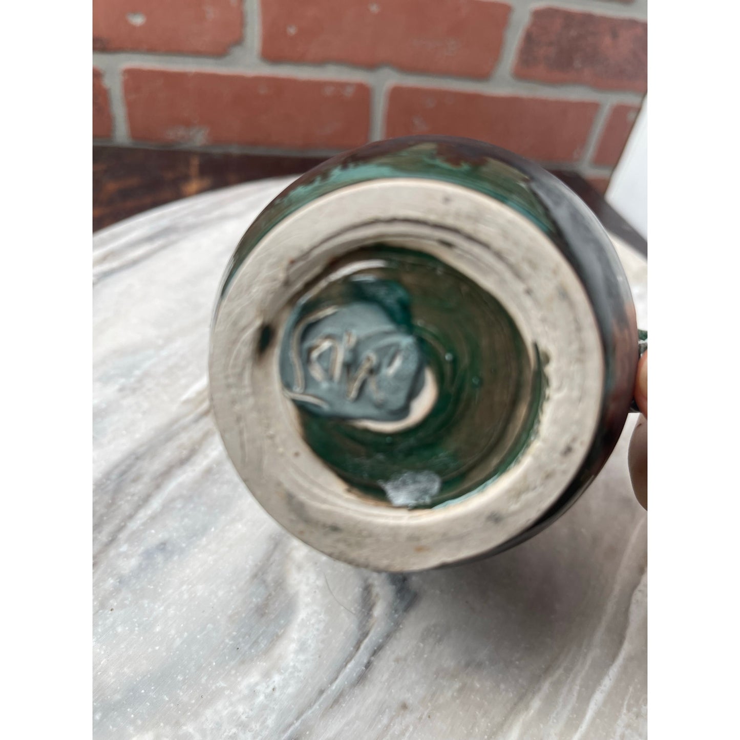 Mug, Emerald Green Studio Pottery Signed