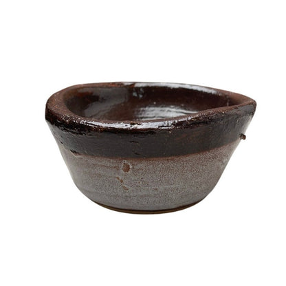 CUP Studio Pottery Signed Brown Stoneware Earthy Wabi Sabi  Rustic Boho VTG
