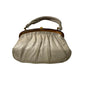 Handbag Leather Lucite Frame Elbief England WHT Etra VTG 80-60s