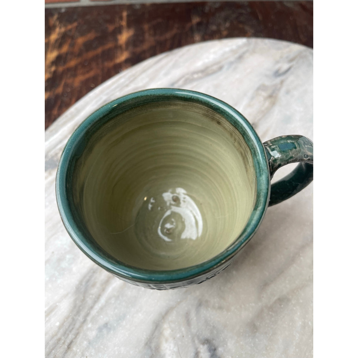 Mug, Emerald Green Studio Pottery Signed