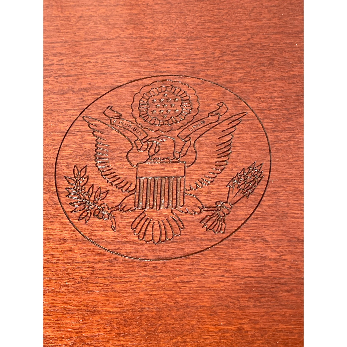 Coin Display Box US Mint Olympic Wood  Great Seal Eagle 2-Tray Mahogany VTG Case