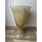 Murano Vase Glass Trumpet Fluted Aventurine 14.5x9.5 Vintage
