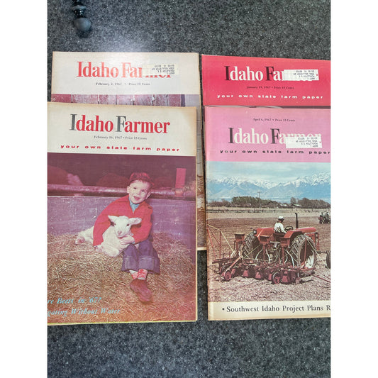 Magazines Idaho Farmer 1967 Lot of 4 Agriculture Ad Tractor History Ephemera VTG